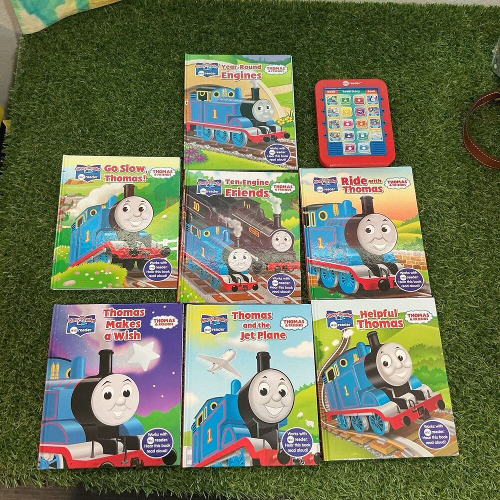 Thomas & Friends Me Reader Electronic Reader + 7 Hardcover Books Lot